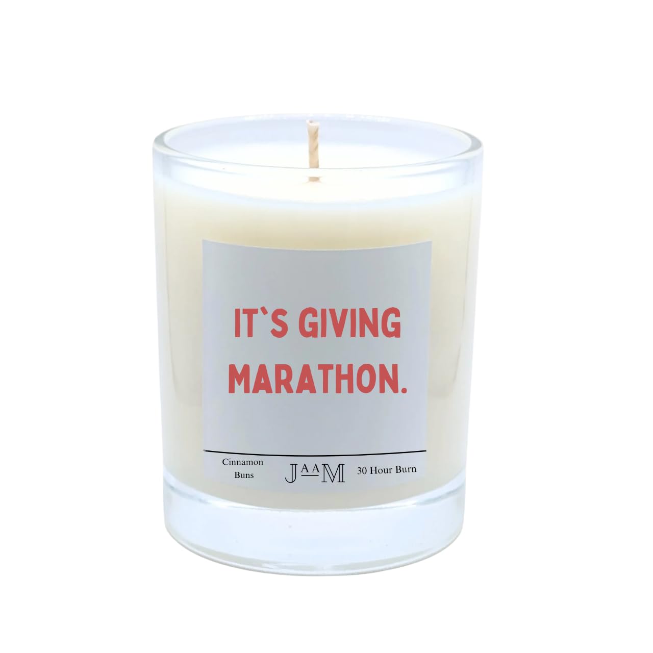 Marathon Runner Candle Gift Set with Matches - 200ml Soy Candle with Gift Box - Its Giving Marathon Candle for Runner (Vanilla)