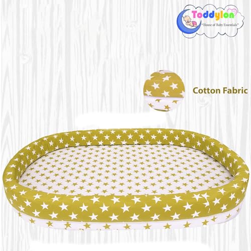 Image of Toddylon Baby Bed Bedding Set for New Born Baby | Bed Mattress | Mosquito Net | Cotton | Travel Bed | Essentials | Toddlers | Infants | Baby Boy Girl (0-12 Months) Green
