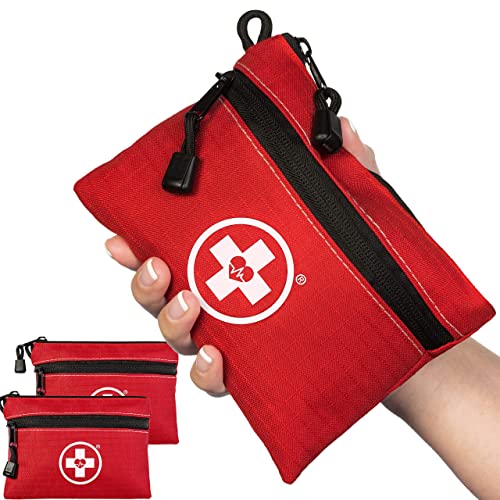Swiss Safe Kids First Aid Kit for Kids 64 Pieces - for Travel, Home & Car Emergency Kit, Baby & Toddler First Aid, Small Portable Kit, 2 Pack