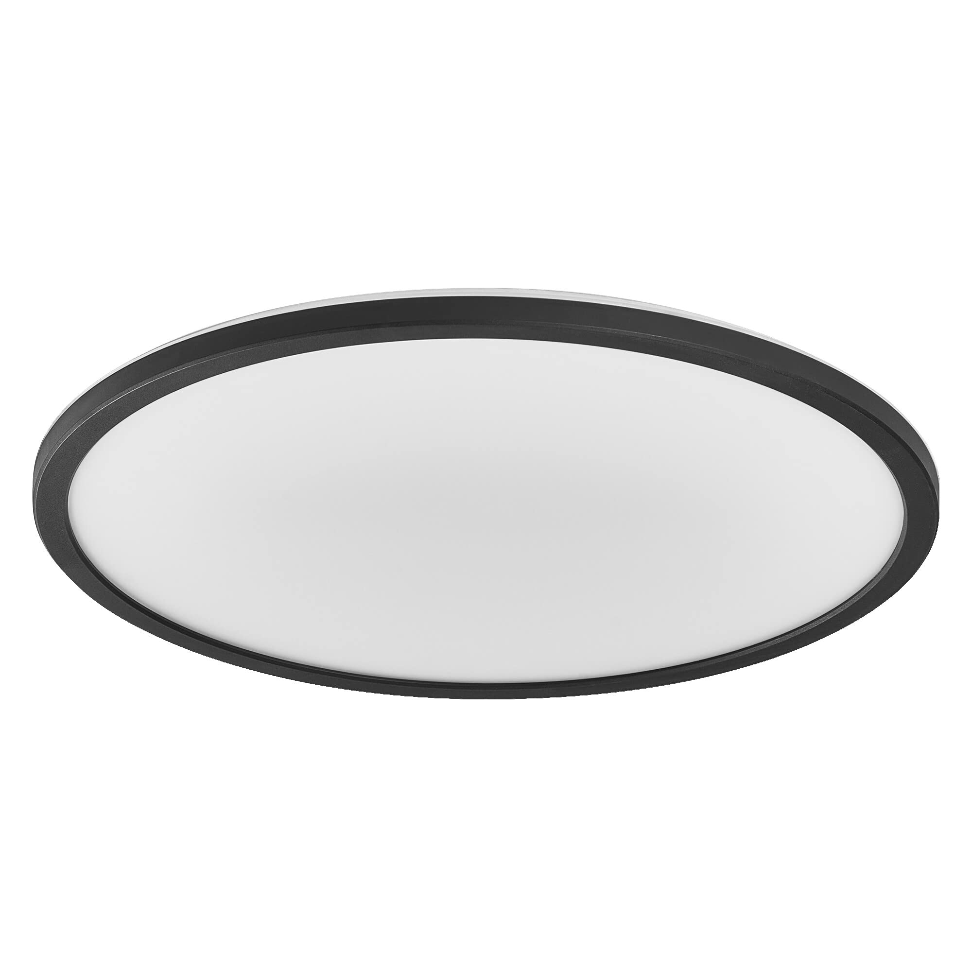 LEDVANCE SMART+ ORBIS WiFi-Panelleuchte, schwarz, 25W, 2940lm, 400mm, regulierbares Weißlicht (2700K-6500K), Rahmen mit RGB-Farblicht, dimmbar, steuerbar per App, kompatibel mit Amazon, Google und Co.