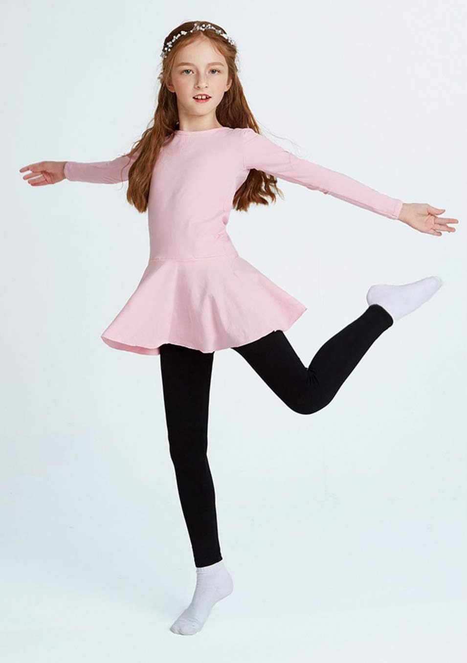 IRELIA Girls Leggings 3 Pack Modal Size 4-16 Stretchy Pants - Image 3