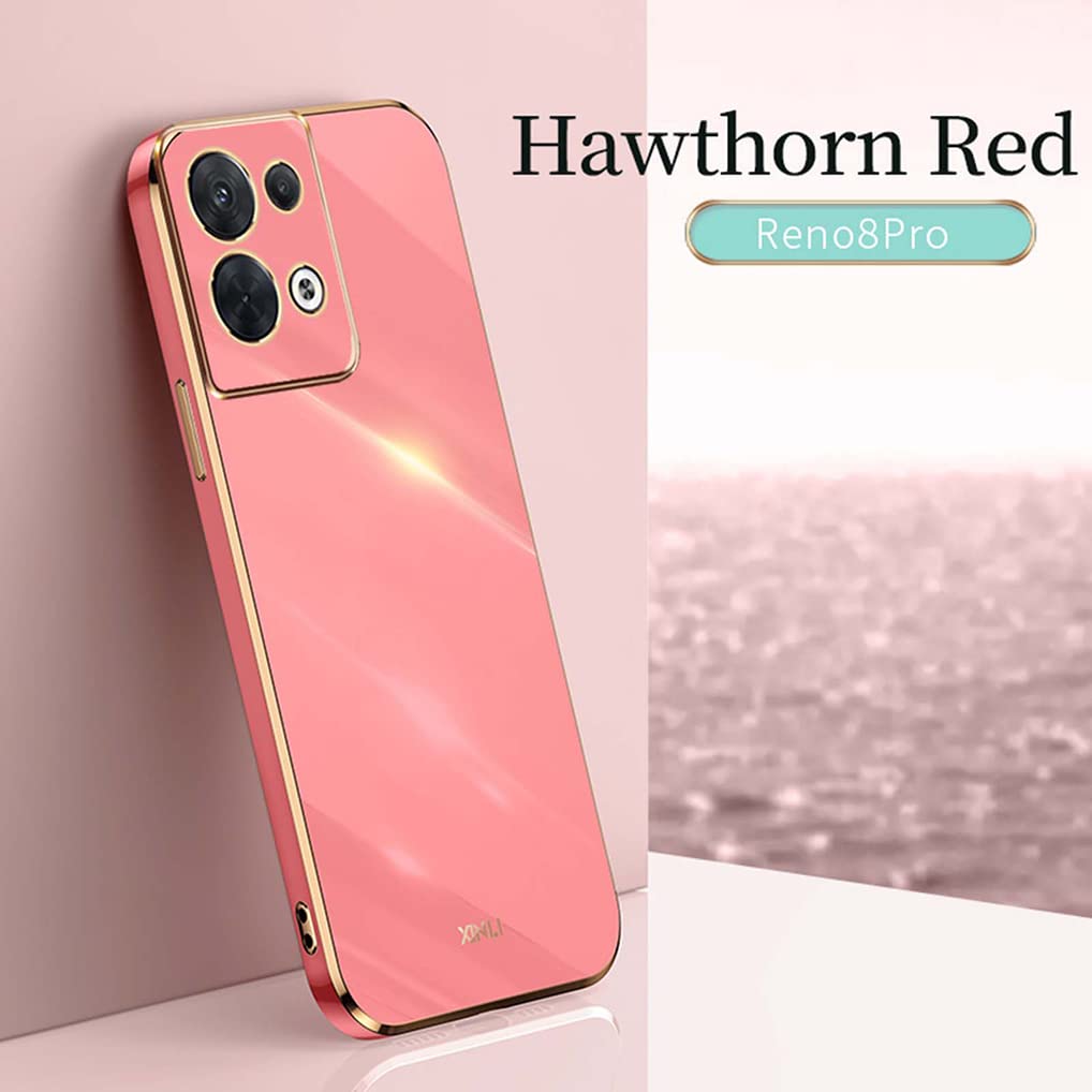 Copertura SEAHAI Per Oppo Reno 8 Pro 5G: Custodia In Silicone TPU Ultrasottile Con Effetto Glitter Rosso Phnom Penh, Antiurto - 2