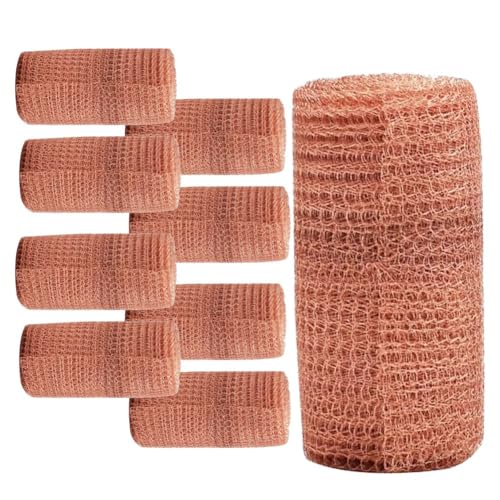 Mcnhbdgg 9 Rollos de de Alambre de Cobre de 12,7 cm X 3 Metros, Resistente A la Corrosión, para Roedores, Ideal para Jardín y Casa.
