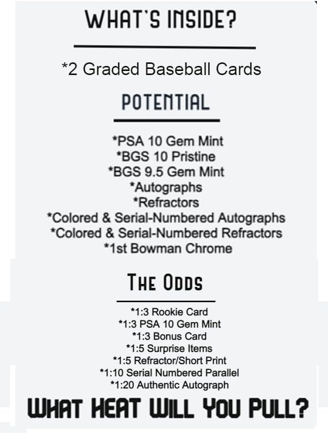 Miniatura 4 de Paquete económico de tarjetas de béisbol graduadas y juego de regaloContiene 2 tarjetas de béisbol graduadas con posibilidad de autógrafos,