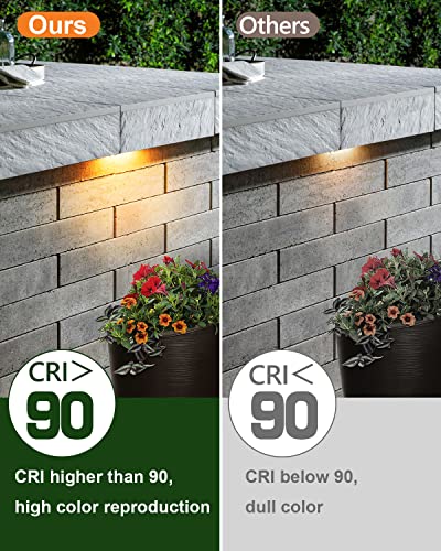 8-Pack 7 Inch Led Hardscape Lighting, Paver Lights Retaining Wall Lights, Ip68 Waterproof, Low Voltage 12-36V Ac/Dc Landscape Lighting Outdoor Step Lights, 2700K Warm White, 40,000 Hours Lifespan #TOP3