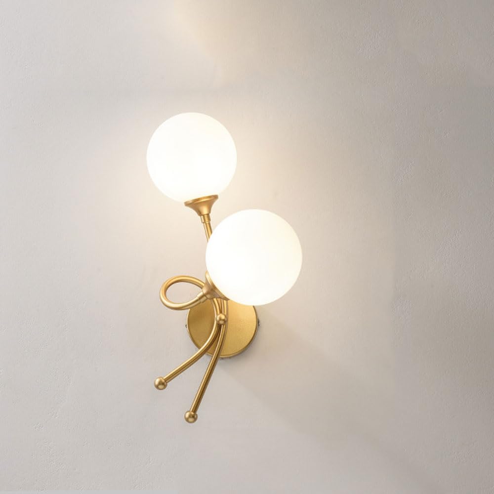 Aplique de pared moderno para baño, lámpara de tocador de diseño mediados de siglo en latón