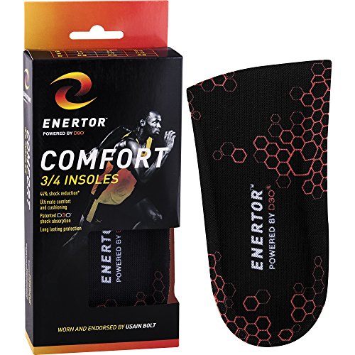 Enertor Unisex's ENECM Comfort Insole, Black (Black), Small (UK 3-5 / EU 36-38 / US 4-6)