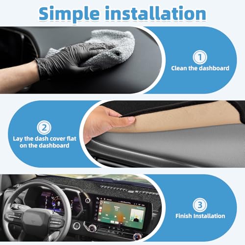 Image of Dash Cover Mat for Chevy Chevrolet Colorado & GMC Canyon 2023 2024 2025 2026 Non-Slip Dashboard Cover Mat Sunshade UV Rays Protector Interior Accessories