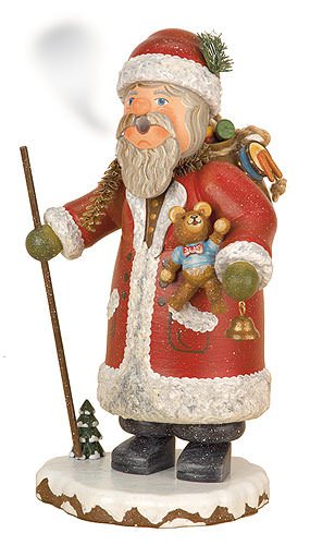 German Incense Smoker Winterchild Santa Claus - 20cm / 8inch - Hubrig Volkskunst