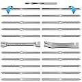 T316 Stainless Steel Left&Right Handed Thread Swage Lag Screws for Stair Deck Railing Wood Post of 1/8 Inch Cable Railing Kit, Decking Railing Hardware, DIY Baluster Kit (20 Packs) …