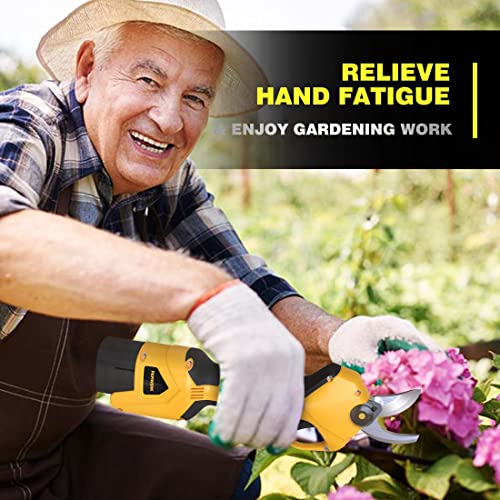 Pafiwerk Electric Pruning Shears, Cordless Pruning Shear Battery Powered, Tree Branch Pruner With 2 Pcs 16.8V Lithium Battery - 25Mm(0.98") Cutting Diameter #TOP4