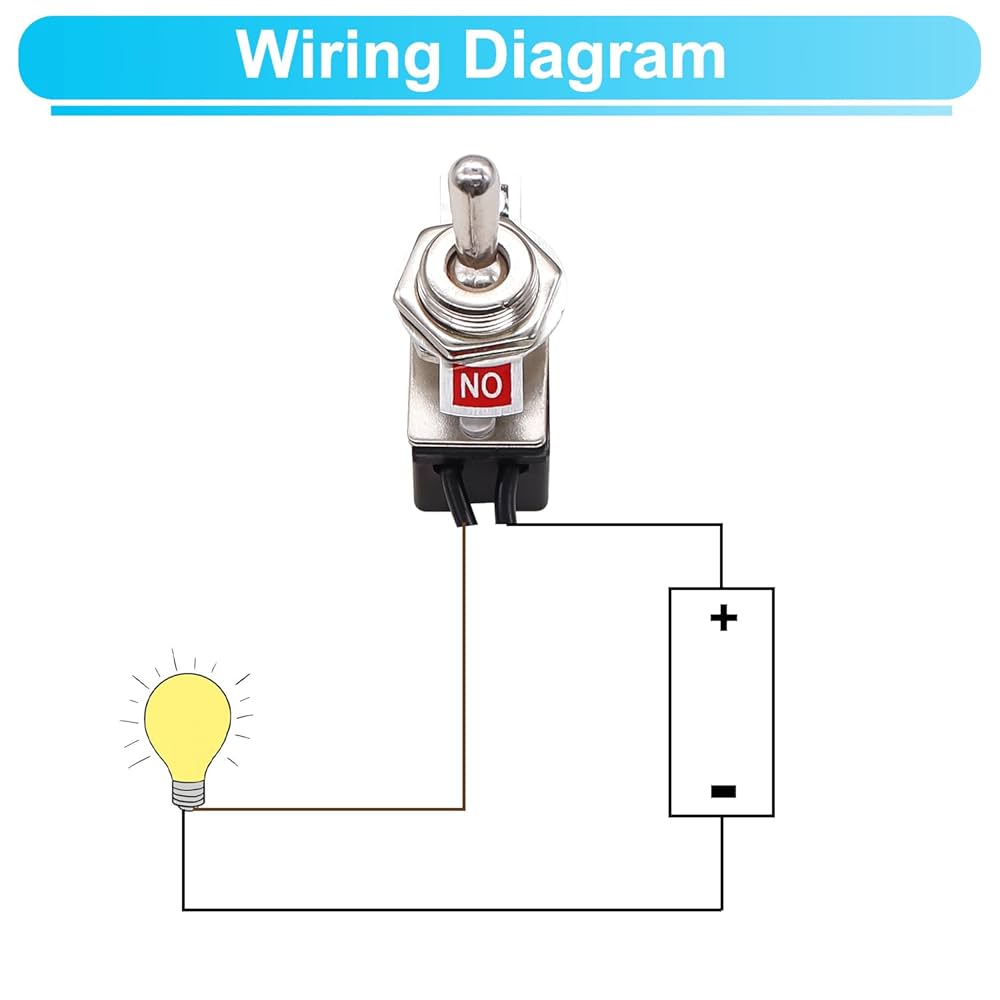Toggle Switch DGZZI 5PCS Heavy Duty 250V 15-20A SPST ON Off Rocker Switches, 2 Pin ON/Off Toggle