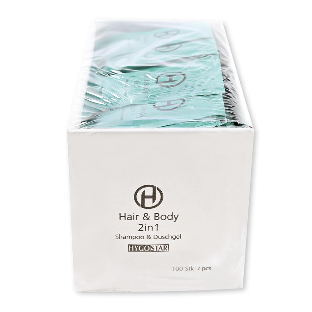 FRANZ MENSCH 1000 Stück, Hair & Body 2in1, 12 ml, hellblau, Einwegkosmetik | Sachet, 11x6cm, Karton, Shampoo & Duschgel, Hotelkosmetik, Einmalkosmetik, hotel amenities, Gäste, Reise