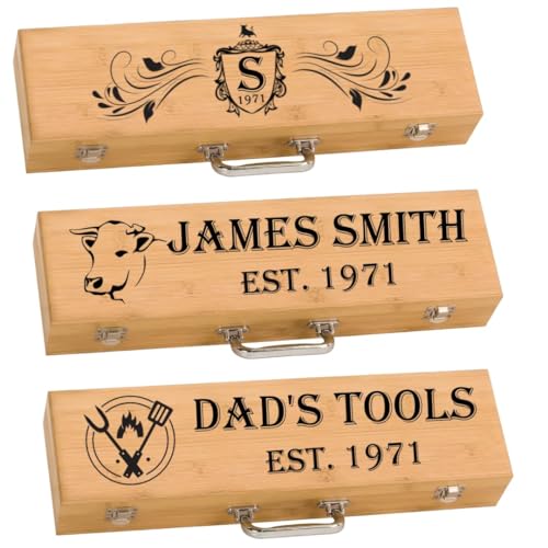 Personalized Grill Set | Fully Customizable | Set of 3 BBQ Tools