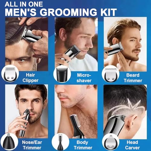 Image of RETOLIT Hair Clipper Cordless Rechargeable, 17 in 1 Clippers Hair Trimmerm for Men, Professional Beard Shaver Detail Trimmer, Hair Cutting Kit Waterproof with Led Display, USB Cord