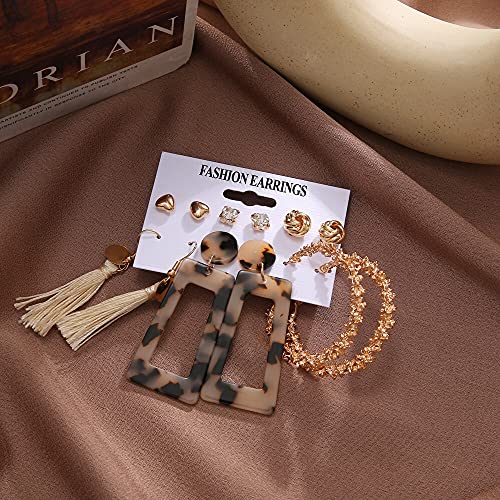 Image of Shining Diva Fashion Stylish Combo Metal Earrings for Women and Girls