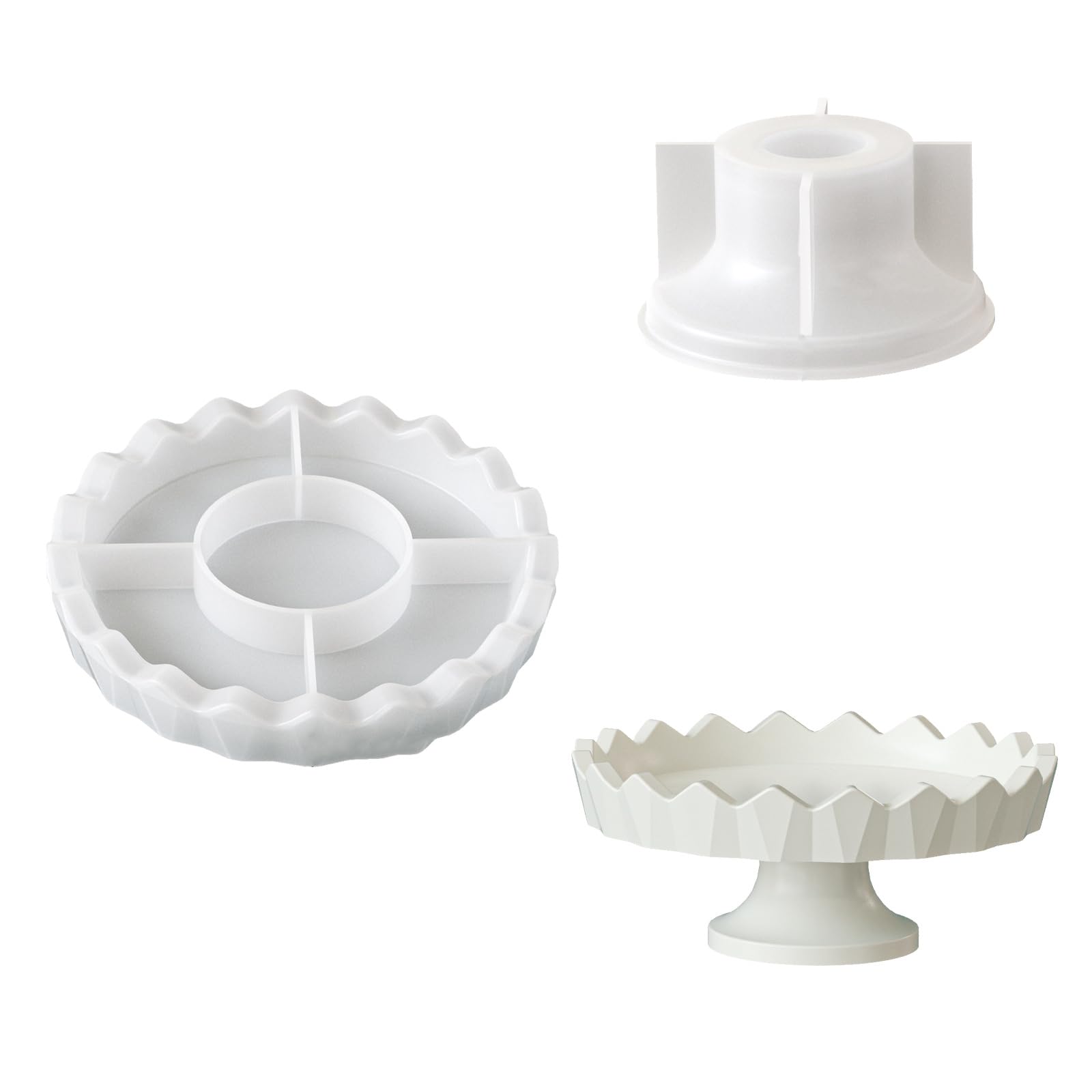 Round Embossed Serving Flexible Food Safe Materials Easy Cleaning for Craft Accessories Storage Food Grade Silicone Tray