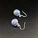Blue Glowing Sand Glow in the Dark Luminous Big Glass Ball 925 Sterling Silver Drop Dangle Earrings for Women Handmade