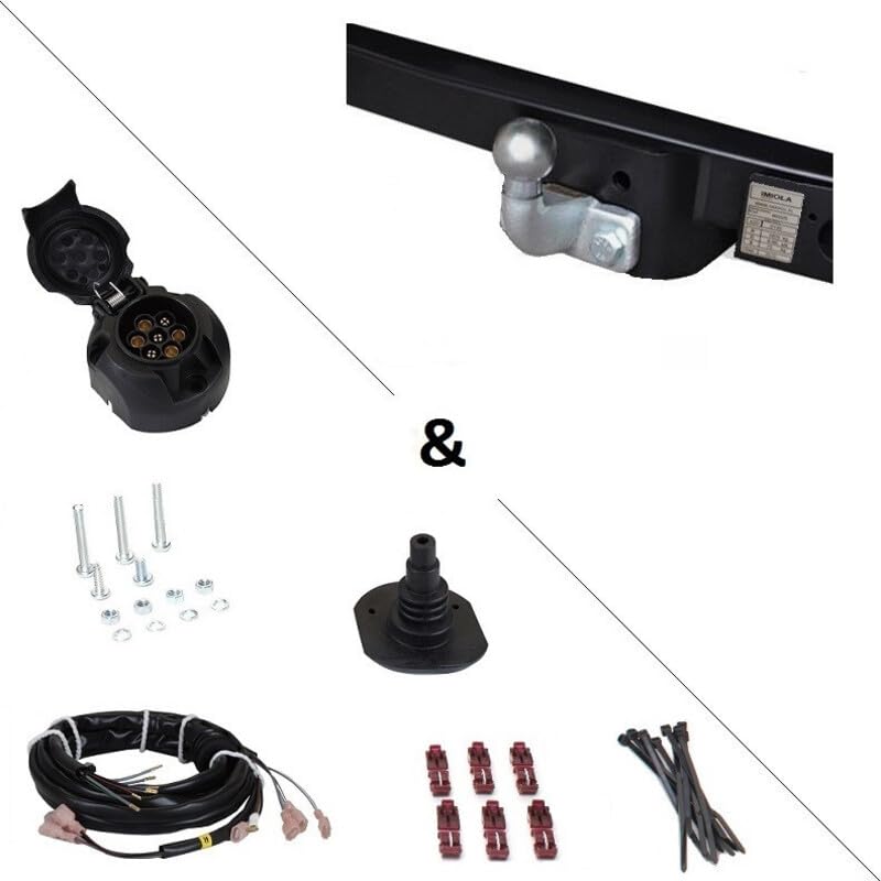 Attelage Compatible avec Compatible avec Citroën Jumper Fourgon (02/95-05/06) Standard + Faisceau Universel 7 Broches Utilitaire - Imiola