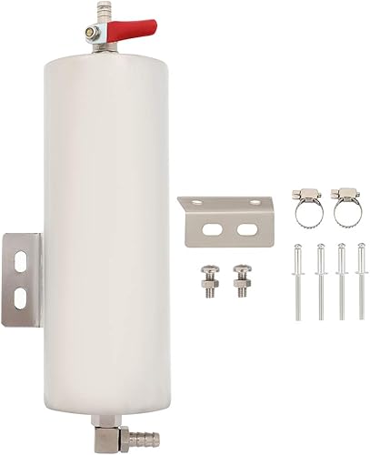 Miniatura 2 de SCITOO Tanquedepósito de desbordamiento de refrigerante para radiador, plateado, 3 "x 8", acero inoxidable pulido, 20 oz, universal