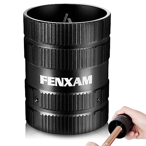 PlumbingTools Deburring Tool for Copper/PVC Pipe Copper Pipe Cleaner Pipe Reamer 1/4 to 1-5/8 Inner Outer Hard Tube Chamfering Tool Black