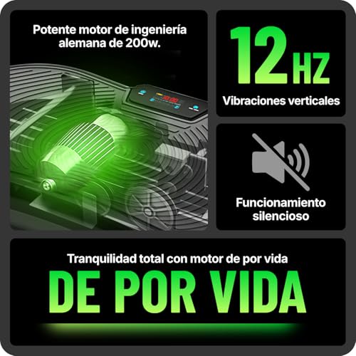 Miniatura 5 de Plataforma Vibratoria Ultra Slim De Bluefin Fitness Vibro Moldeador 5 Programas 180 Niveles Fácil De Guardar