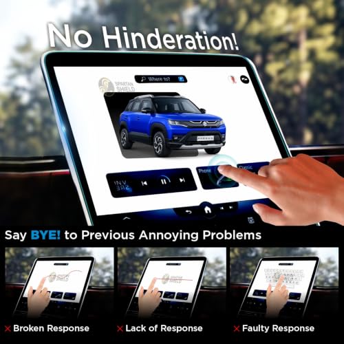 Image of Spartan Shield [2 PACK] Screen Protector for MARUTI SUZUKI BREZZA 2026 Facelift || 10.1-inch Infotainment System Touchscreen Display Guard || Anti Scratch | HD Clarity | Water Resistant || MarutiSuzuki Breeza Digital Touch Screen Accessory 2026+ [Not Tempered Glass]