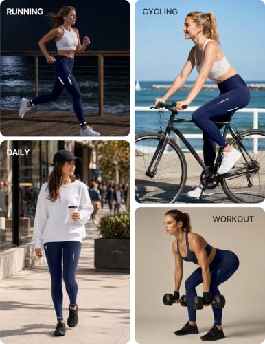 Image of Running Leggings for Women High Waisted Compression Pants for Yoga Workout