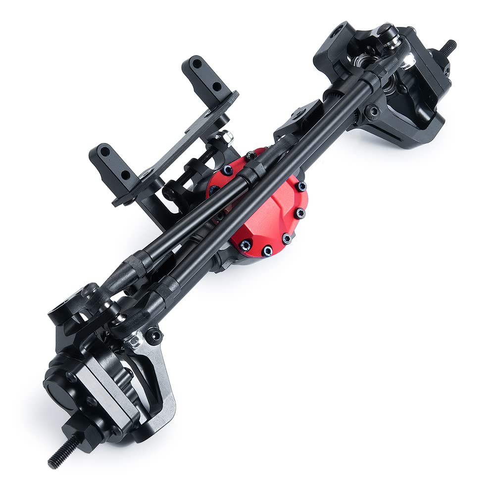 RC Vordere Hintere Portalachsen Achse Set CNC Metall Reifen Achse für 1/10 RC Crawler Axial SCX10 II 90046 90047 (Vordere)