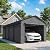Outsunny 12' x 20' Heavy Duty Metal Carport, Waterproof Garage Car Canopy Shelter with Galvanized Metal Roof and Removable Sidewalls for Cars, Boats, Tractors, Dark Gray