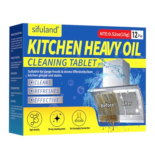 Comparison: Best Degreaser For Range Hood 4 KLYNOVIX Range Hood Cleaner Tablets - Effervescent Heavy Duty Degreaser for Kitchen Stove, Cooktop & Hoods