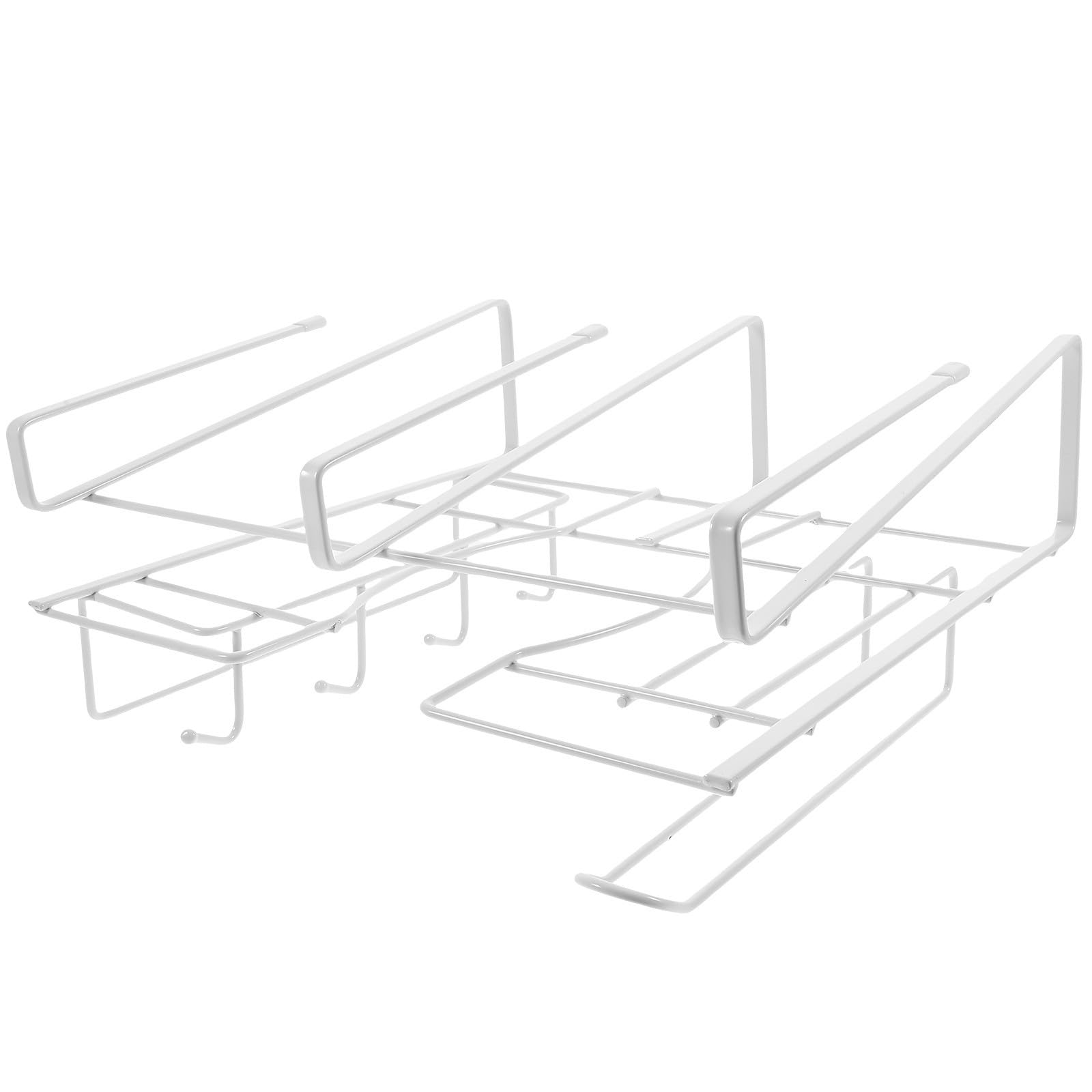 TOYANDONA Ganchos para Colgar Cocina, Percha para Utensilios de Cocina de Hierro Blanco, para Debajo del Estante, para Tazas de Café y Utensilios, Hogar