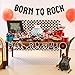 Mosailles Born to Rock Glitter Banner with Music Note Garland 1950's Rock and Roll Party Decorations Music Theme 1st Birthday Party Supplies 50s Rock Party Favors Record Wall Decor