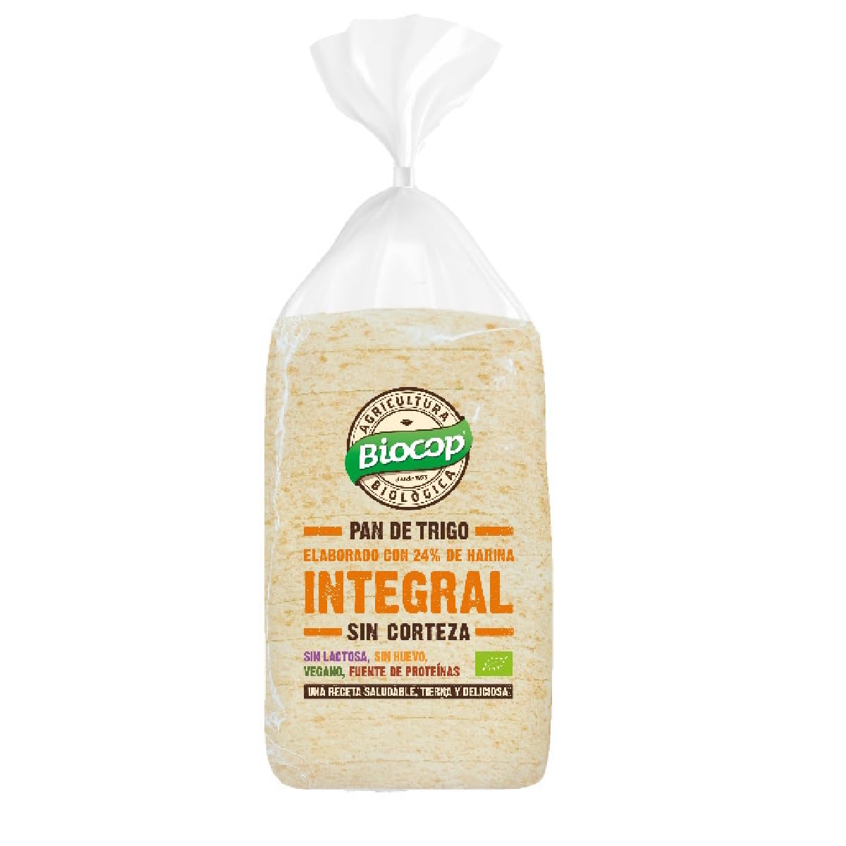 Biocop Pan Molde Trigo Integral Sin Corteza 300g