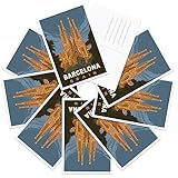 gaeaverse Barcelona Spain Landscape Postcards Vintage Postcards 9pc/Set World Cities Greeting Cards for Business World Travel Landscape Postcard