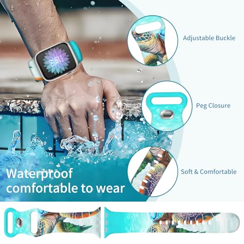Correa compatible para iWatch 38/40/41mm verde miniatura 3