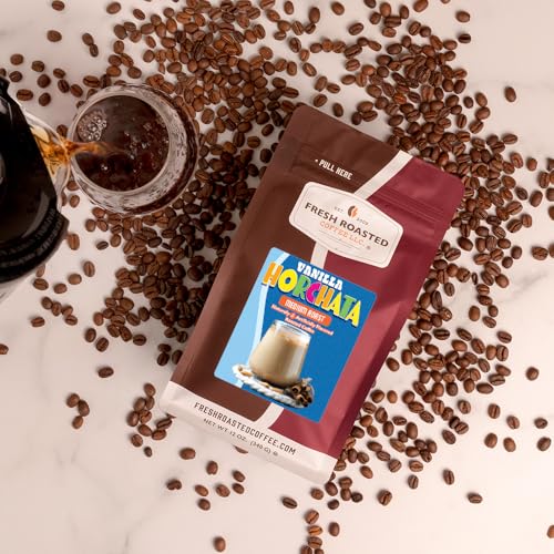 Image of Fresh Roasted Coffee, Vanilla Horchata Flavored Drip Ground Coffee, Medium Roast, Kosher, 12 oz