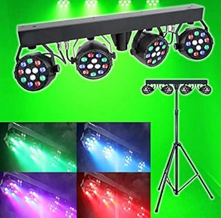 Sound Active DMX LED Par Disco Club DJ Light Effect RGBW Lighting Spotlight Kit With Stand
