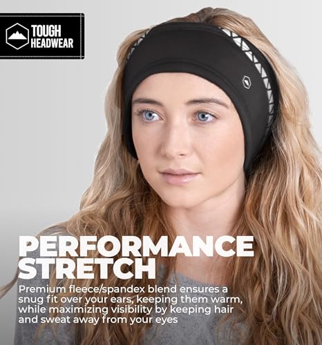 Tough Headwear Winter Headbands for Women - Ear Warmers - Ear Muffs for Winter - Fleece Headband for Men & Women for Cold Weather