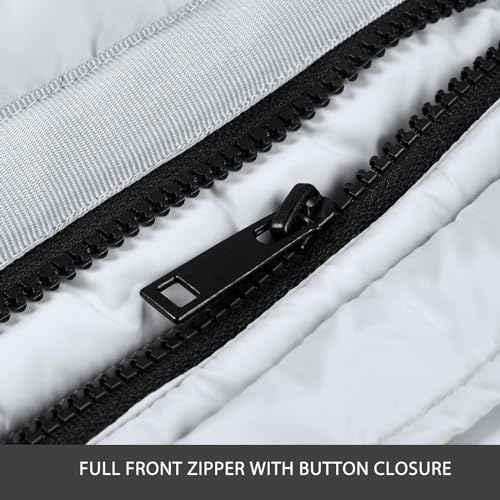 Image of MADHERO Men's Puffer Vest with Hood Water-Resistant Puffy Vests Outerwear Sleeveless Jacket