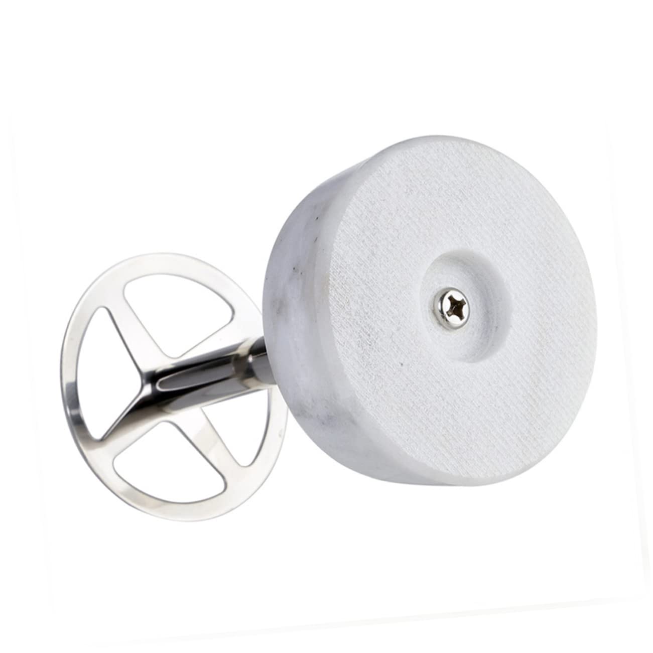 Cabilock Portaspazzolino in Acciaio 304 Base in Marmo Bianco, Portaoggetti da Bagno Moderno per Spazzolino, Dentifricio e Accessori