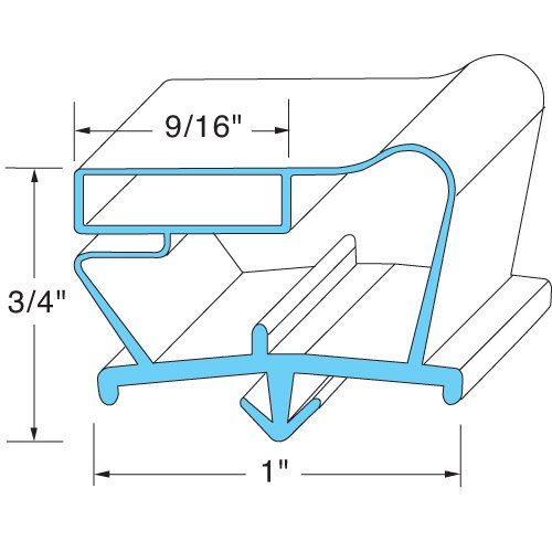 Beverage Air 712-012D Series Magnetic Door Gaskets for Freezers/Coolers/Refrigerators (23" x 31")