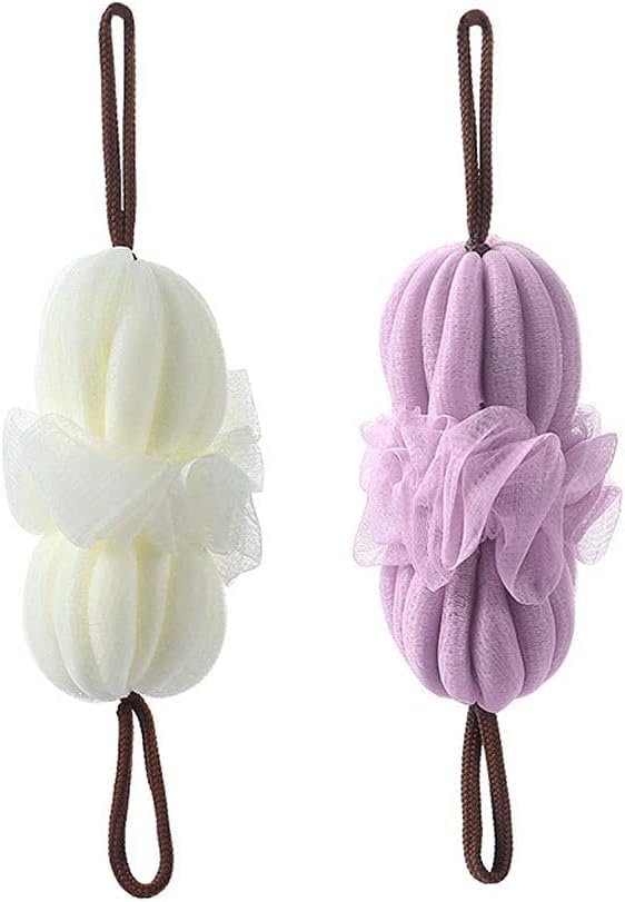 B-LADY Exfoliating Bath Loofahs Sponge Long Bath Loofahs Stretchable Mesh Exfoliating Loofah Back Scrubber Ball Body Bath Shower Sponge for Men Women (PACK OF 2).-image-36