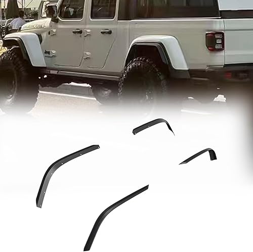 Juego de extensiones de guardabarros compatibles con modelos Jeep Gladiator JT 2020-2023 (no compatible con Mojave Rubicon)