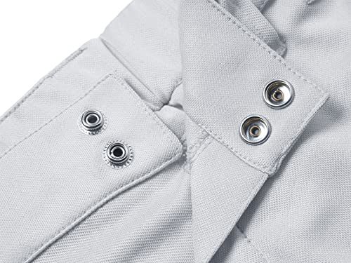 Qbk 2T 3T 4T 5T To 17 Years Toddler Boys Baseball Pants Girls Softball Pants Kids Tee Ball Pants White (5T, White) #TOP3