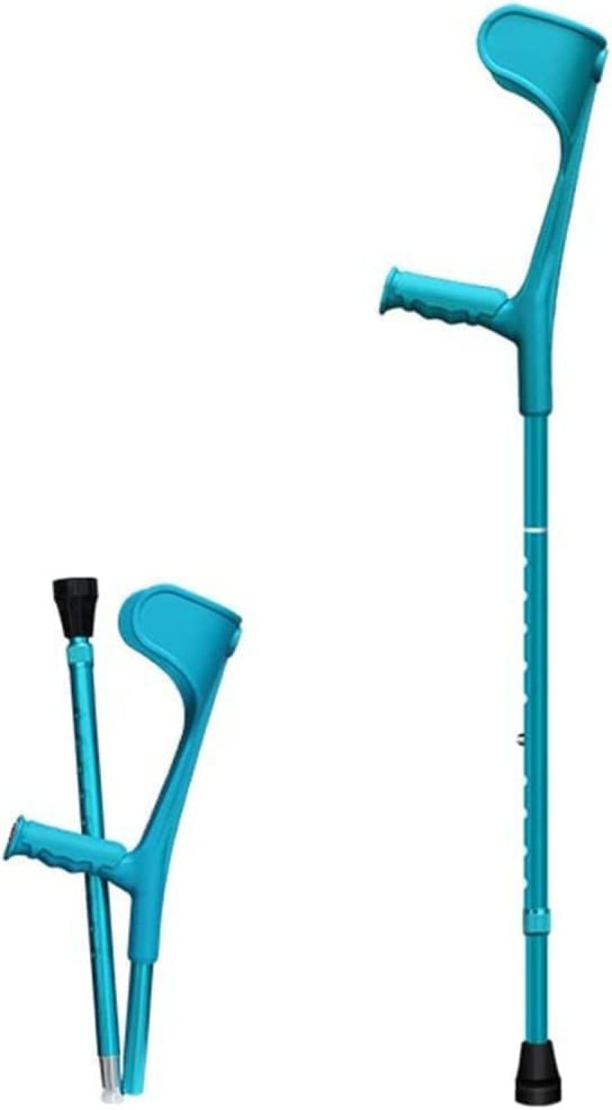 Muletas para Caminar Bastón de antebrazo para Adultos Muletas de Codo Plegables telescópicas de Medio puño Muleta de Brazo médica Ajustable de 10 Alturas Liviana para Hombres y Mujeres Ayuda