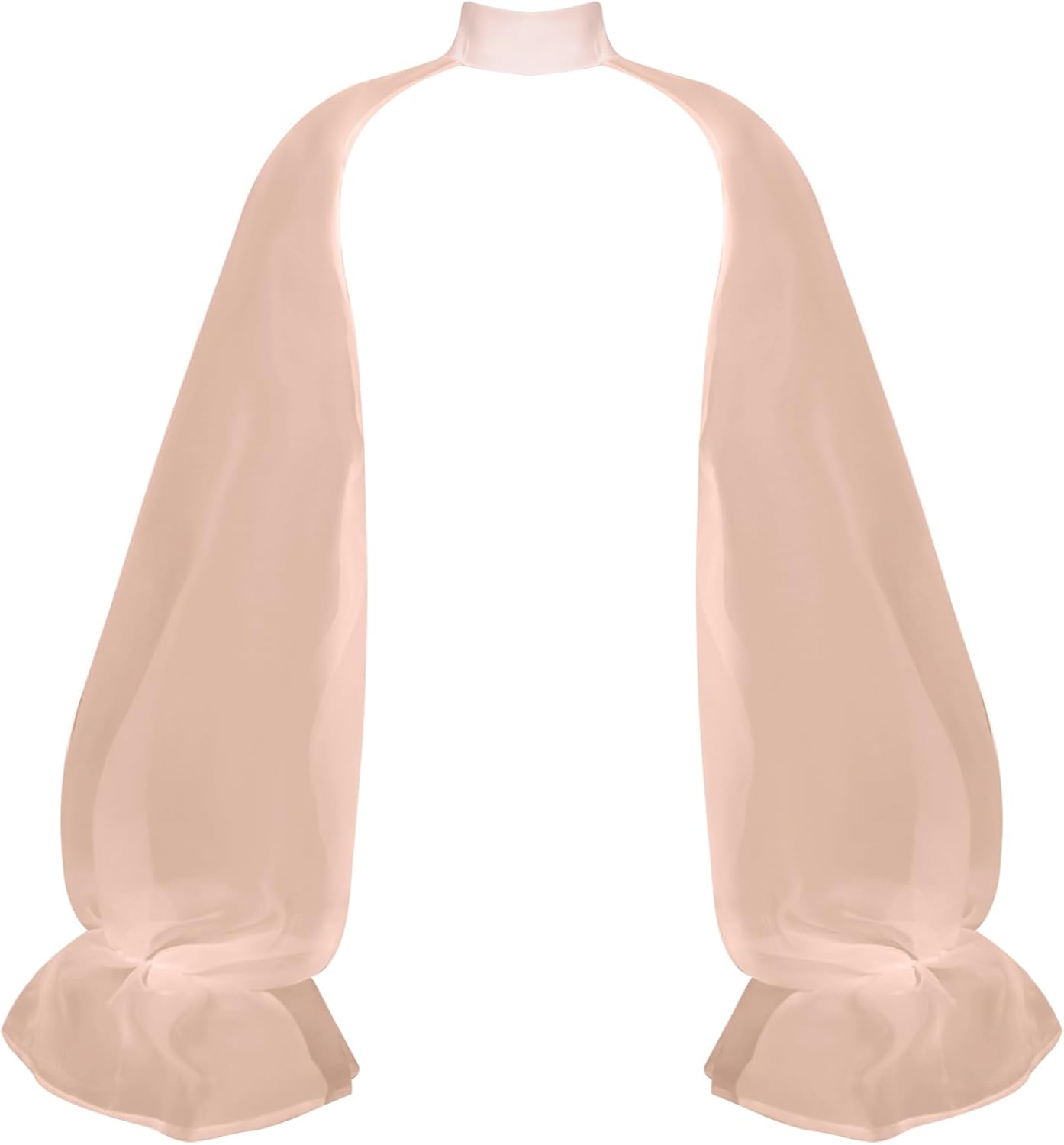 JEYPINMI Women's Elegant High Neck Puff Sleeve Shrug Bridal Organza Arm Covers Wedding Accessory