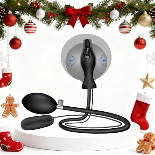 Generico CL01- Gonfiabile Nero Silicone Nero di Design a Prova di Portatile, Adatto per i Principianti, Coppie Maschili e Femminili