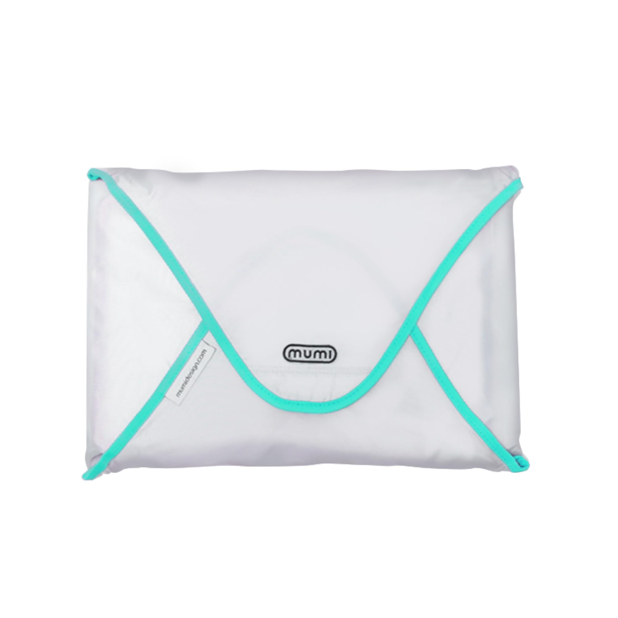 MUMI Design Travel Garment Bag Clothes Folder – 14.5” x 10.5” Packing Bag & Organizer for Luggage | Large-Capacity, Anti-Wrinkle Garment Bags for Travel, Carry-On Suitcases & Clothing Storage (Aqua)
