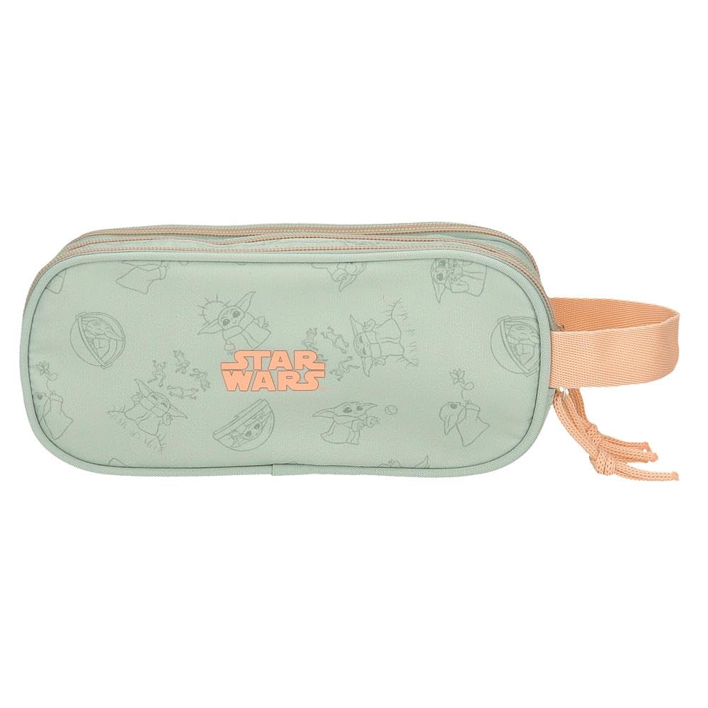 Joumma Star wars Grogu Pokrowiec Triple Zielony 22x10x9 cms Poliester, Zielony, Potrójne etui